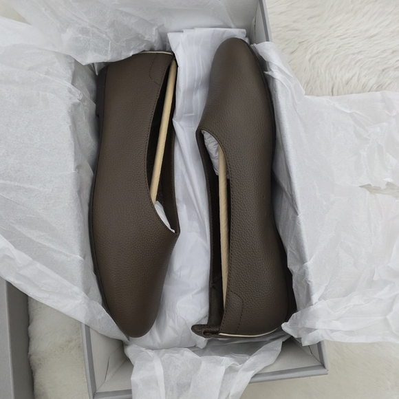 NEW Everlane The Day Glove Cocoa Brown Leather Ballet Flat 6.5 - Picture 5 of 13